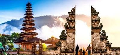 Temple gateway in Bali, Indonesia