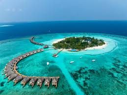 Luxury overwater resort villas